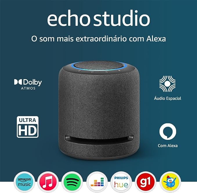 Amazon Echo Studio, Smart Speaker, Preto